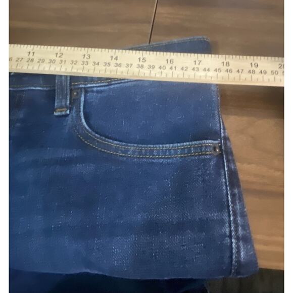 Amazon Essentials Jeans Mens 34 X 31 Blue Slim Mince Stretch Straight Denim Dark - Picture 3 of 10